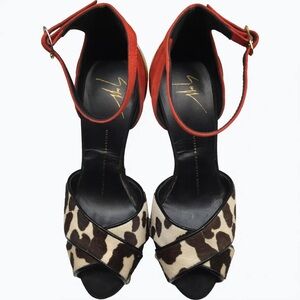 Giuseppe Vero Cuoio Red and Brown Heels